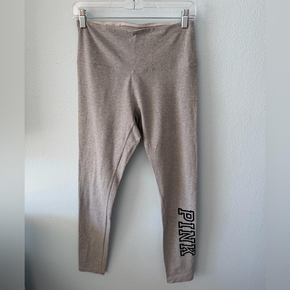 PINK Victoria's Secret Heather Gray Girls' Logo Leggings